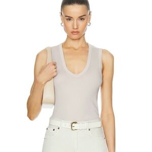 Enza Costa Supima Cotton Essential Sleeveless U Top